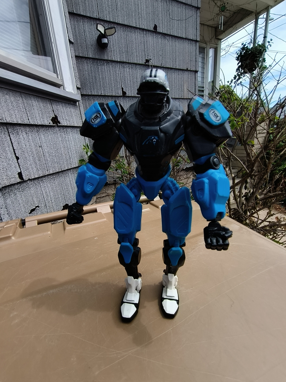 NFL Carolina Panthers Blue and Black Robot Action Figure with White Accents Fox